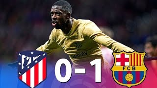 highlights Atletico de madrid vs Barcelona 0-1