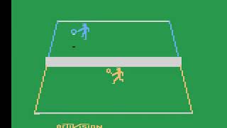 Tennis gameplay on Atari 2600