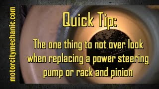 Quick Tip: Why the power steering reservoir should not be overlooked during a repair