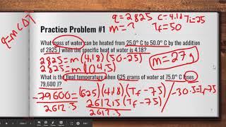 Chemistry: Video 8-3: Heat Change Calculations