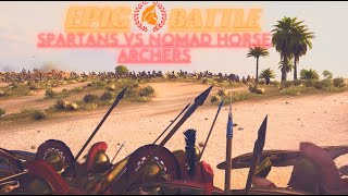 Epic Battle: Spartans vs Nomad Horse Archers | Mount & Blade 2 Bannerlord