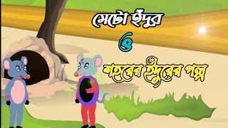 মাঠের ইঁদুর ও শহরের ইঁদুরের গল্প। Meto Edur o Shohorer Eduder Golpo! Bangla Cartoon.mojar golpo