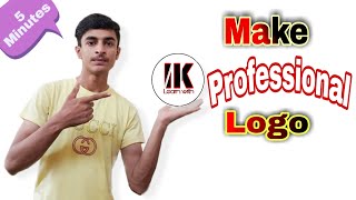 How to make a Professional Logo for YouTube Channel icon from mobile | Learn with IK