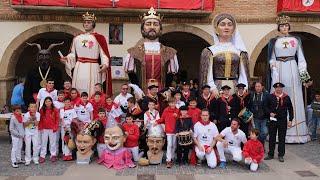 Nuevos gigantes de Larraga. Presentación, kalejira y baile