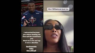 Mariah Mills alleges that Zion Williamson is a woman beater #fight  #mariahmills #zionwilliamson