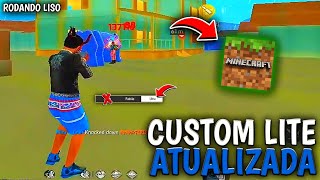 [PARA TODOS CELULARES!] CUSTOM LITE FREE FIRE COM 3 MB GRÁFICO DE MINECRAFT DA NOVA ATUALIZAÇÃO