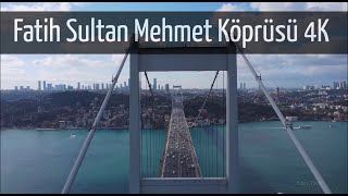 İstanbul Fatih Sultan Mehmet Köprüsü 4k drone