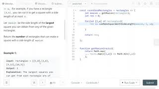 LeetCode 1725. [easy] Number Of Rectangles That Can Form The Largest Square