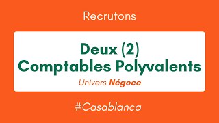 Offres d'emploi : Comptable Polyvalent (H/F) Date d'expiration : 21/04/2023