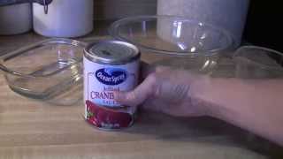 Thanksgiving Food Removing Cranberry Sauce in One Piece