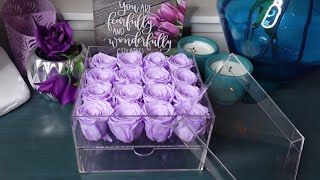 Review Rose Forever New York - Crystal Passion Lilac Preserved Roses