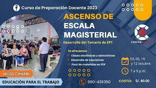 ASCENSO DE ESCALA MAGISTERIAL 2023 - EDUCACIÓN PARA EL TRABAJO