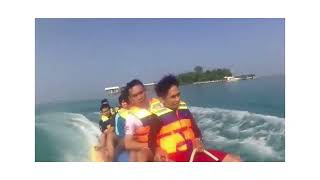 wahana di Pulau Tidung #bananaboat  part 4