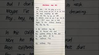 California King Bed - Rihanna (lyrics) #handwriting #shorts #youtubeshorts #trendingvideo  #viral