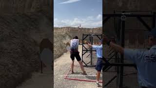 Stage 2 of the 2023 IPSC European Handgun Championships in Corinth, Greece