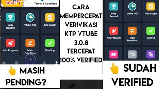 Cara cepat verifikasi KTP di vtube // solusi pending verifikasi KTP di vtube 3.0.8 100% berhasil