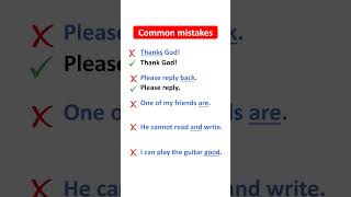 Common mistakes. #english #learnenglish #grammar #shorts