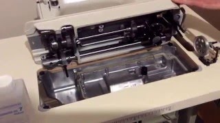 How to assemble a Juki DDL 8100e industrial sewing machine onto the bench correctly