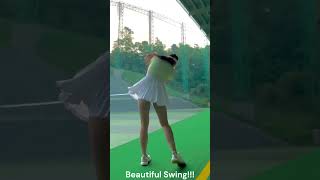 Beautiful Korean lady golfer's swing. KLAPG EunSunKimPro 11th  #beautiful #golf #shorts