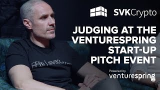 Judging at the Venturespring start-up pitch event in London