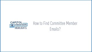 How to find Committee Member emails.