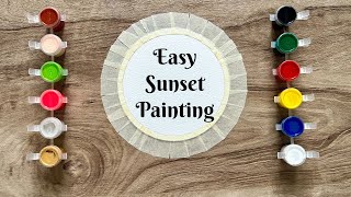 Easy Sunset Painting for Beginners / Watercolor painting for beginners