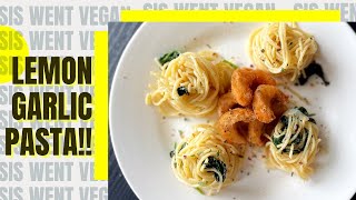 Lemon Garlic Pasta— Quick Vegan Recipe #shorts