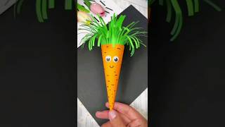 Paper Carrot Craft || Kids Craft #shorts #art #craft #dailyshorts #artwork #diy #Pencil&Paper