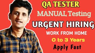 Urgent Hiring to QA Tester | Work from Home Software Jobs | QA Testing | Quality Assurance Software