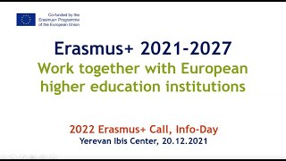 Erasmus+ Information day, 20 December, 2021