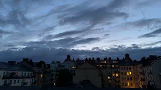 Timelapse Dusk, local, Stockholm City. 4k