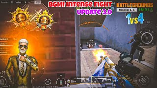 Bgmi Gameplay New Update 3.0 || Bgmi Intense Fight Gameplay 💀🥶