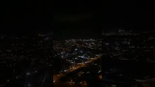 Kuching sarawak view at night from plane