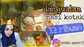 nasi kotak untuk takaran 20 dus || ide jualan nasi kotak 12.000 an || menu untuk nasi dus