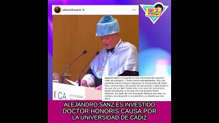 #AlejandroSanz es investido #DoctorHonorisCausa por la #UniiversidadDeCadiz.