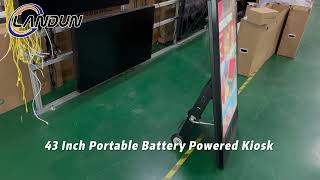 43 Inch Black Color Portable Battery Kiosk Shipping to America