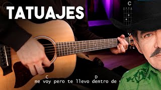 TATUAJES - Joan Sebastian ACORDES + REQUINTO Guitarra Cover | Christianvib