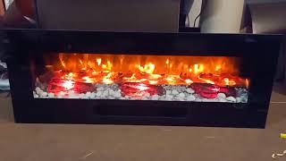 Electric Fireplaces with both log & stones option | Electric fireplace in Pakistan