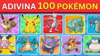 🤔🧠¿Puedes Adivinar 100 Pokémon en 3 Segundos Cada Uno? Quiz Pokémons