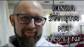 Niedzielna msza święta w Wyższej Szkole Biznesu w Nowym Sączu