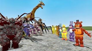 ZOOCHOSIS MUTANT ANIMALS vs FIVE NIGHTS at FREDDY'S 2 - Garry's Mod