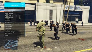 GTA5 PS4 MOD MENU FUN! - SPAWNING 20+ COPS WITH THIS MOD MENU! (PS4 MODDING FUN)