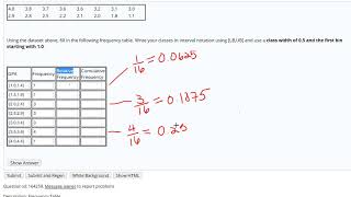 frequency table example