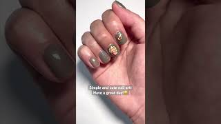 Bubble tea 🧋 🐱! Simple and easy nail art! Happy Friday!😄