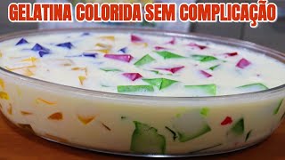 A SOBREMESA DE NATAL MAIS FÁCIL E IRRESISTÍVEL: GELATINA COLORIDA E CREME BRANCO QUE TODOS VÃO AMAR!