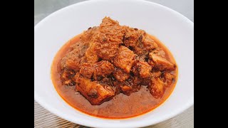 အမဲအူကြမ်းဟင်း ဆီပြန်/Burmese Beef tripe curry