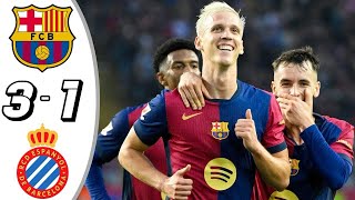 Barcelona vs Espanyol 3-1 - All Goals & Highlights -2024