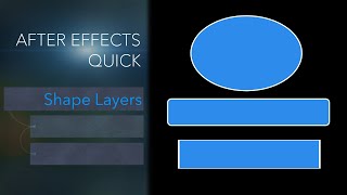 After Effects, Shape Layers Intro