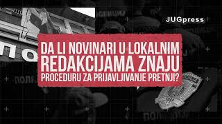 Novinari u lokalnim redakcijama ugroženiji - JUGpress