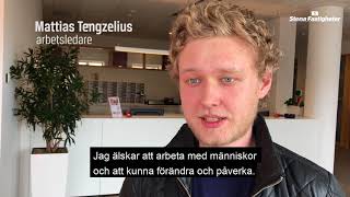 Mattias sommarjobbar som arbetsledare på Stena Fastigheter